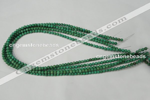 CNT350 15.5 inches 4mm round turquoise beads wholesale