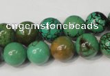 CNT354 15.5 inches 12mm round turquoise beads wholesale