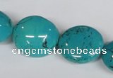 CNT36 16 inches 20*22mm oval natural turquoise beads wholesale