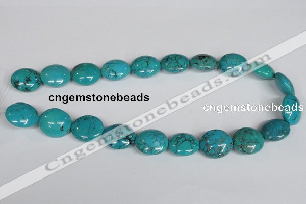 CNT36 16 inches 20*22mm oval natural turquoise beads wholesale