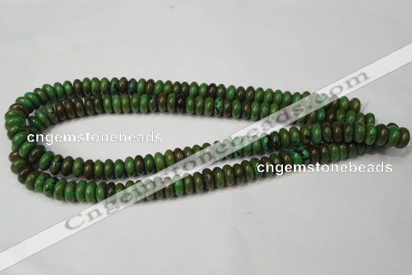 CNT366 15.5 inches 5*10mm rondelle turquoise beads wholesale