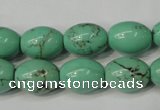 CNT370 15.5 inches 12*16mm rice turquoise beads wholesale