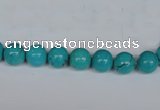 CNT38 16 inches 3mm round turquoise beads wholesale