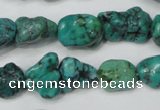 CNT381 15.5 inches 10*14mm - 12*16mm nuggets natural turquoise beads