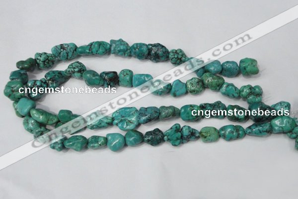 CNT381 15.5 inches 10*14mm - 12*16mm nuggets natural turquoise beads