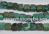 CNT400 15.5 inches 4*4mm cube turquoise beads wholesale