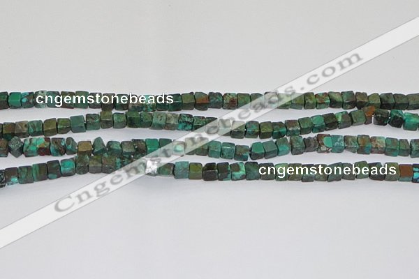 CNT400 15.5 inches 4*4mm cube turquoise beads wholesale