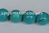 CNT44 16 inches 14mm round turquoise beads wholesale