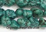 CNT517 15.5 inches 7*7mm - 8*10mm nuggets turquoise gemstone beads