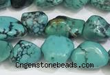 CNT519 15.5 inches 7*9mm - 8*10mm nuggets turquoise gemstone beads