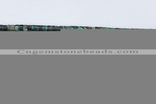 CNT526 15.5 inches 3.5mm - 4mm heishi turquoise gemstone beads