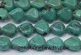 CNT545 15.5 inches 6mm triangle turquoise gemstone beads