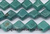 CNT550 15.5 inches 6mm diamond turquoise gemstone beads