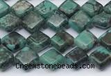 CNT551 15.5 inches 6mm diamond turquoise gemstone beads