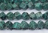 CNT553 15.5 inches 4mm cube turquoise gemstone beads