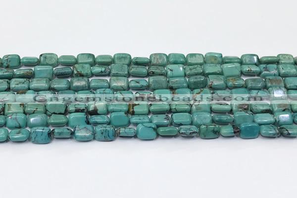 CNT556 15.5 inches 6*8mm rectangle turquoise gemstone beads