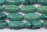 CNT563 15.5 inches 6*12mm oval turquoise gemstone beads