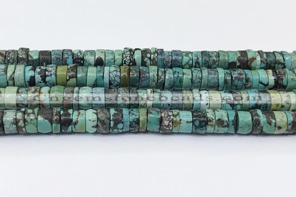 CNT567 15.5 inches 9mm - 10mm heishi turquoise gemstone beads