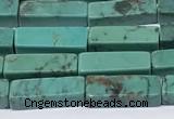 CNT568 15.5 inches 4*13mm cuboid turquoise gemstone beads