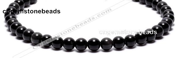 COB01 15 inches 6mm round black obsidian gemstone beads wholesale