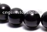 COB05 15 inches 14mm round black obsidian gemstone beads wholesale