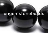 COB06 16 inches 16mm round black obsidian gemstone beads wholesale