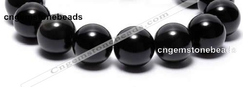 COB06 16 inches 16mm round black obsidian gemstone beads wholesale