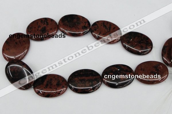 COB102 15.5 inches 30*40mm oval mahogany obsidian beads