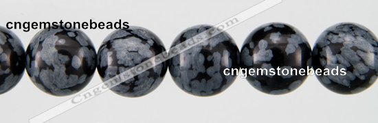 COB25 15 inches 12mm round snowflake obsidian gemstone beads wholesale