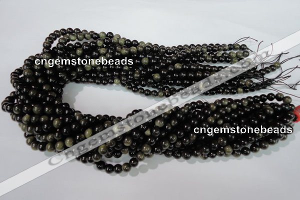 COB252 15.5 inches 6mm round golden obsidian beads wholesale
