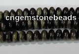 COB260 15.5 inches 5*8mm rondelle golden obsidian beads wholesale