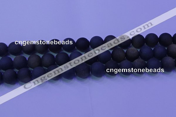 COB281 15.5 inches 12mm round matte golden obsidian beads wholesale