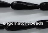 COB380 15.5 inches 10*30mm faceted teardrop black obsidian beads