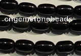 COB461 15.5 inches 8*12mm drum black obsidian beads wholesale