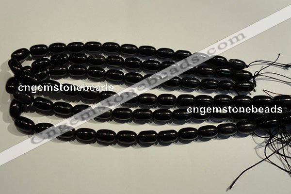 COB461 15.5 inches 8*12mm drum black obsidian beads wholesale