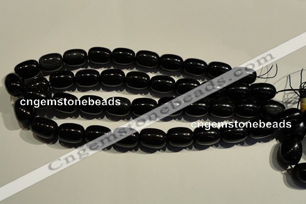 COB463 15.5 inches 12*16mm drum black obsidian beads wholesale