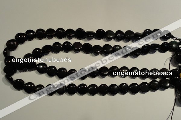 COB466 15.5 inches 8*8mm heart black obsidian beads wholesale