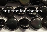 COB467 15.5 inches 10*10mm heart black obsidian beads wholesale