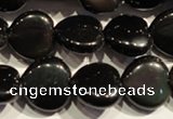 COB468 15.5 inches 12*12mm heart black obsidian beads wholesale