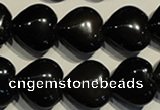 COB469 15.5 inches 14*14mm heart black obsidian beads wholesale