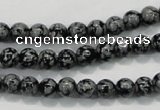 COB51 15.5 inches 6mm round Chinese snowflake obsidian beads