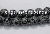 COB52 15.5 inches 8mm round Chinese snowflake obsidian beads