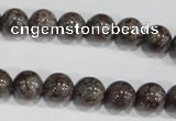 COB553 15.5 inches 10mm round red snowflake obsidian beads wholesale