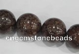 COB557 15.5 inches 18mm round red snowflake obsidian beads wholesale