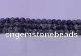 COB561 15.5 inches 6mm round matte snowflake obsidian beads