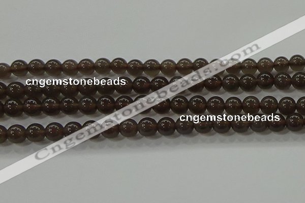 COB600 15.5 inches 6mm round ice black obsidian beads wholesale