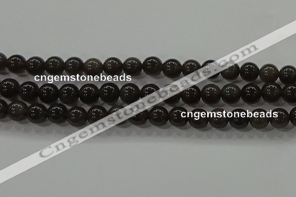 COB601 15.5 inches 8mm round ice black obsidian beads wholesale