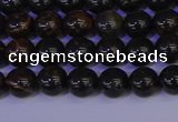 COB650 15.5 inches 4mm round gold black obsidian beads wholesale