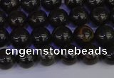COB651 15.5 inches 6mm round gold black obsidian beads wholesale