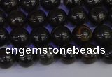 COB651 15.5 inches 6mm round gold black obsidian beads wholesale